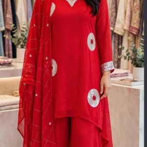 Red 3 pc Suit Set
