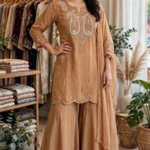 Peach 3 pc Suit Set